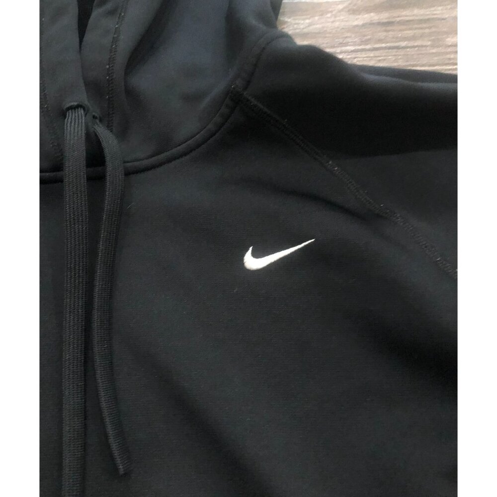 Nike Therma Fit Womens Medium Black Hoodie Sweatshirt Pullover - Picture 2 of 5